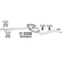 MTS 01.50098 Середній глушник вихлопних газів