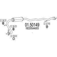 MTS 01.50149 Muffler assy front MTS 01.50149 Muffler assy front