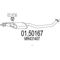 MTS 01.50167 Muffler assy front MTS 01.50167 Muffler assy front