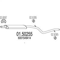 MTS 01.50255 Muffler assy front