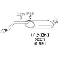 MTS 01.50360 Muffler assy front MTS 01.50360 Muffler assy front