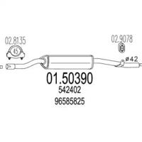 MTS 01.50390 Середній глушник вихлопних газів