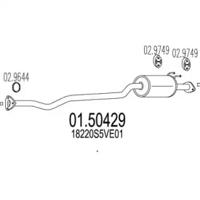 MTS 01.50429 Середній глушник вихлопних газів