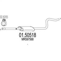 MTS 01.50518 Muffler assy front