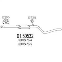 MTS 01.50532 Muffler assy front
