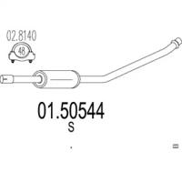 MTS 01.50544 Средний глушитель выхлопных газов MTS 01.50544 Средний глушитель выхлопных газов
