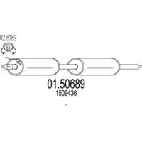MTS 01.50689 Середній глушник вихлопних газів MTS 01.50689 Середній глушник вихлопних газів