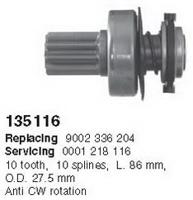 Cargo 135116 Бендикс стартера