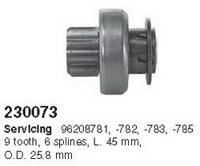 Cargo 230073 Бендикс стартера Cargo 230073 Бендикс стартера