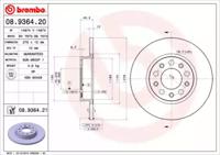 Brembo 08.9364.21 Диск тормозной Brembo 08.9364.21 Диск тормозной