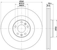 Hella 8DD 355 128-091 Диск гальмівний