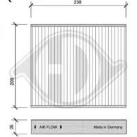 Diederichs DCI1103 Фільтр салону Diederichs DCI1103 Фільтр салону