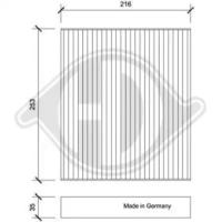 Diederichs DCI1208 Фільтр салону Diederichs DCI1208 Фільтр салону