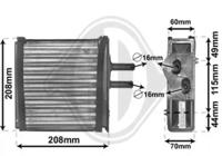 Diederichs DCM1071 Радіатор обігрівача салону