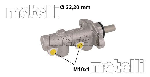 Metelli 05-0836 Цилиндр главный тормозной