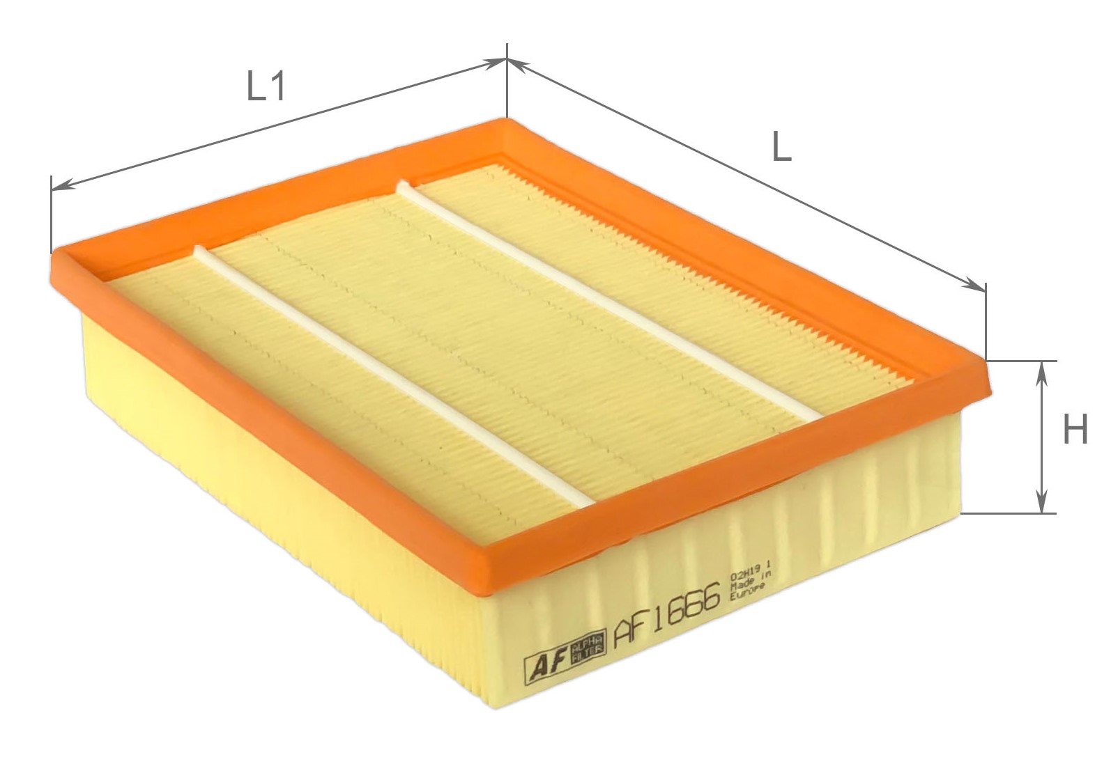 Alpha Filter AF1666 Фільтр повітряний Alpha Filter AF1666 Фільтр повітряний