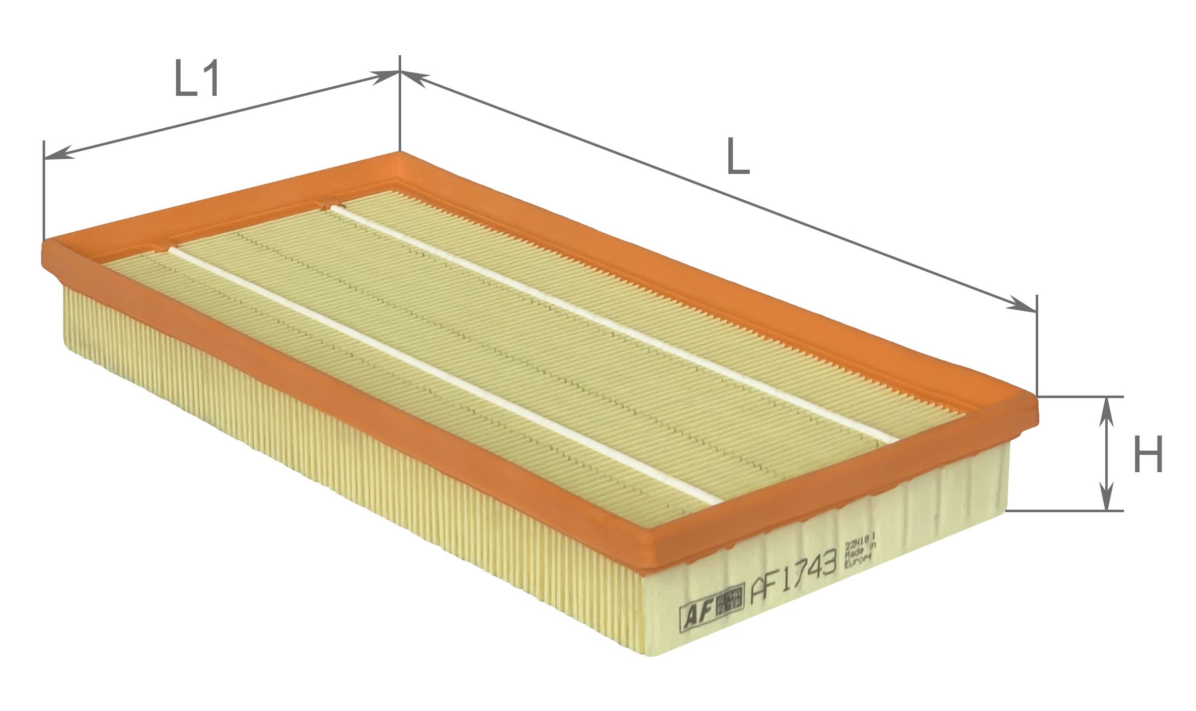 Alpha Filter AF1743 Фільтр повітряний Alpha Filter AF1743 Фільтр повітряний