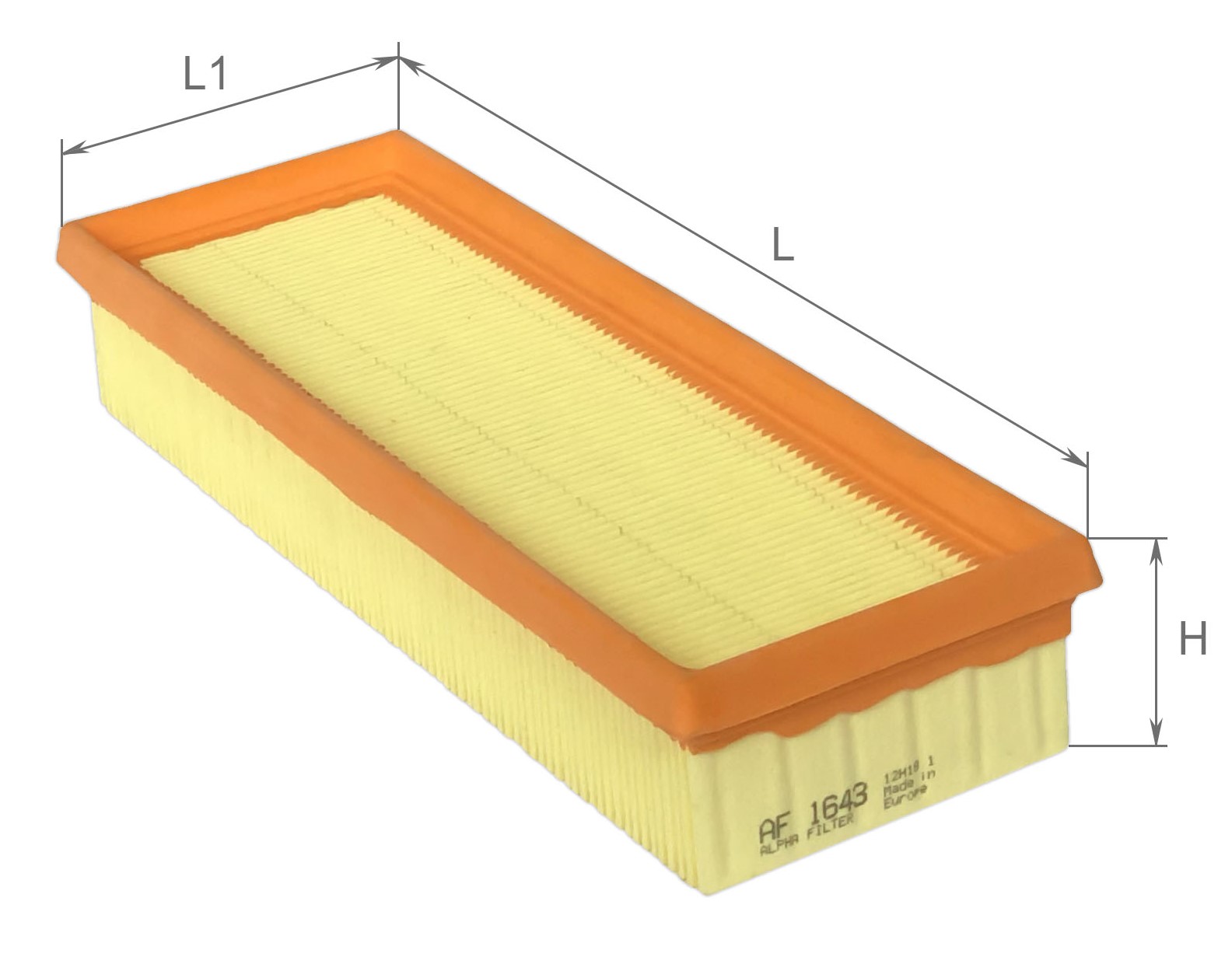 Alpha Filter AF1643 Фільтр повітряний