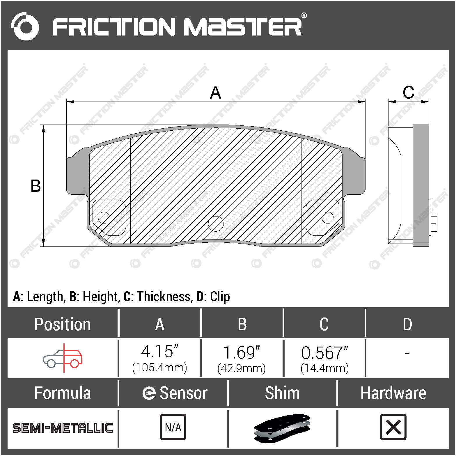 Friction Master MKD1008 Колодки гальмівні Friction Master MKD1008 Колодки гальмівні
