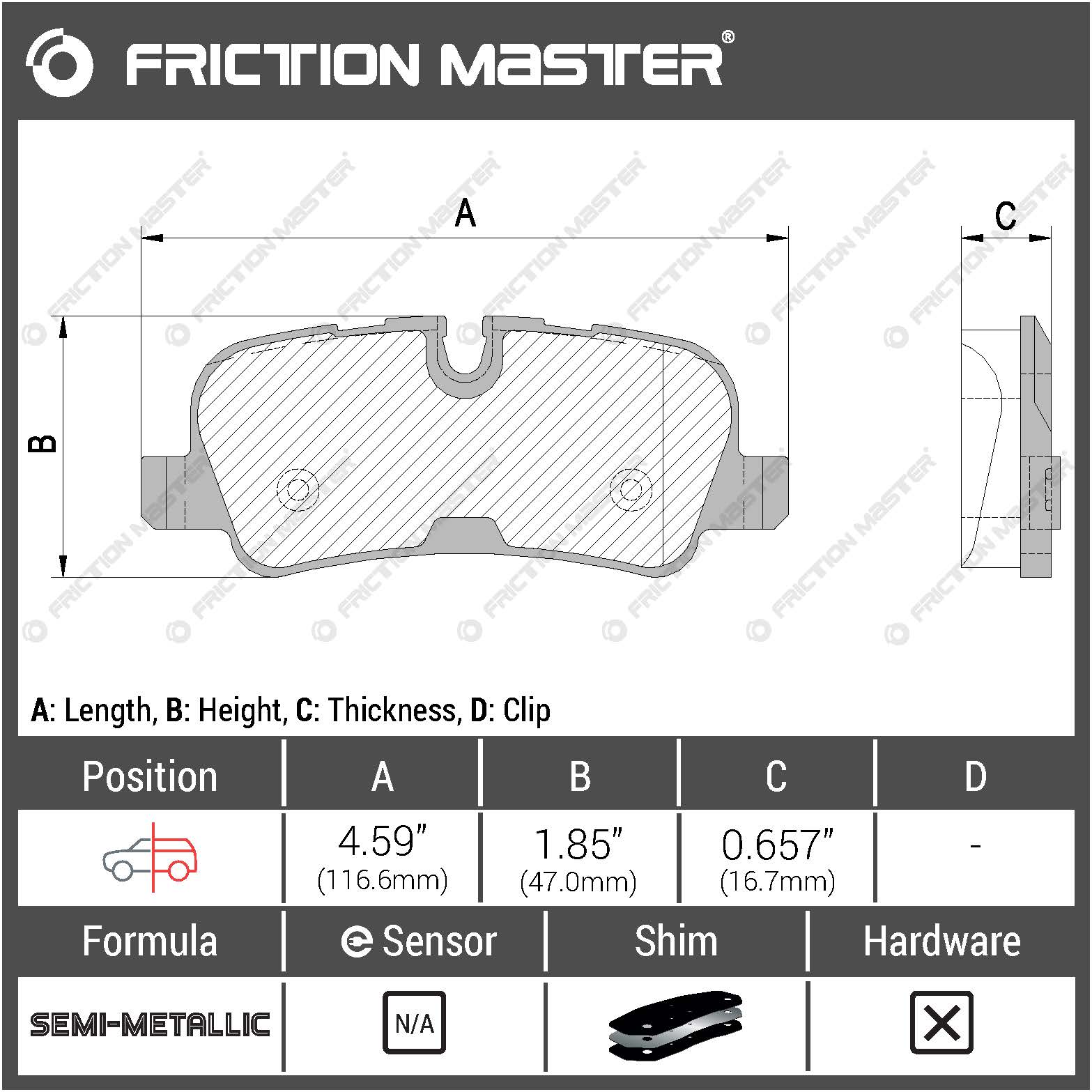 Friction Master MKD1099 Колодки гальмівні Friction Master MKD1099 Колодки гальмівні