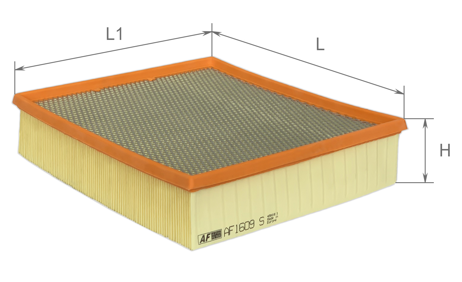 Alpha Filter AF1609S Фільтр повітряний Alpha Filter AF1609S Фільтр повітряний