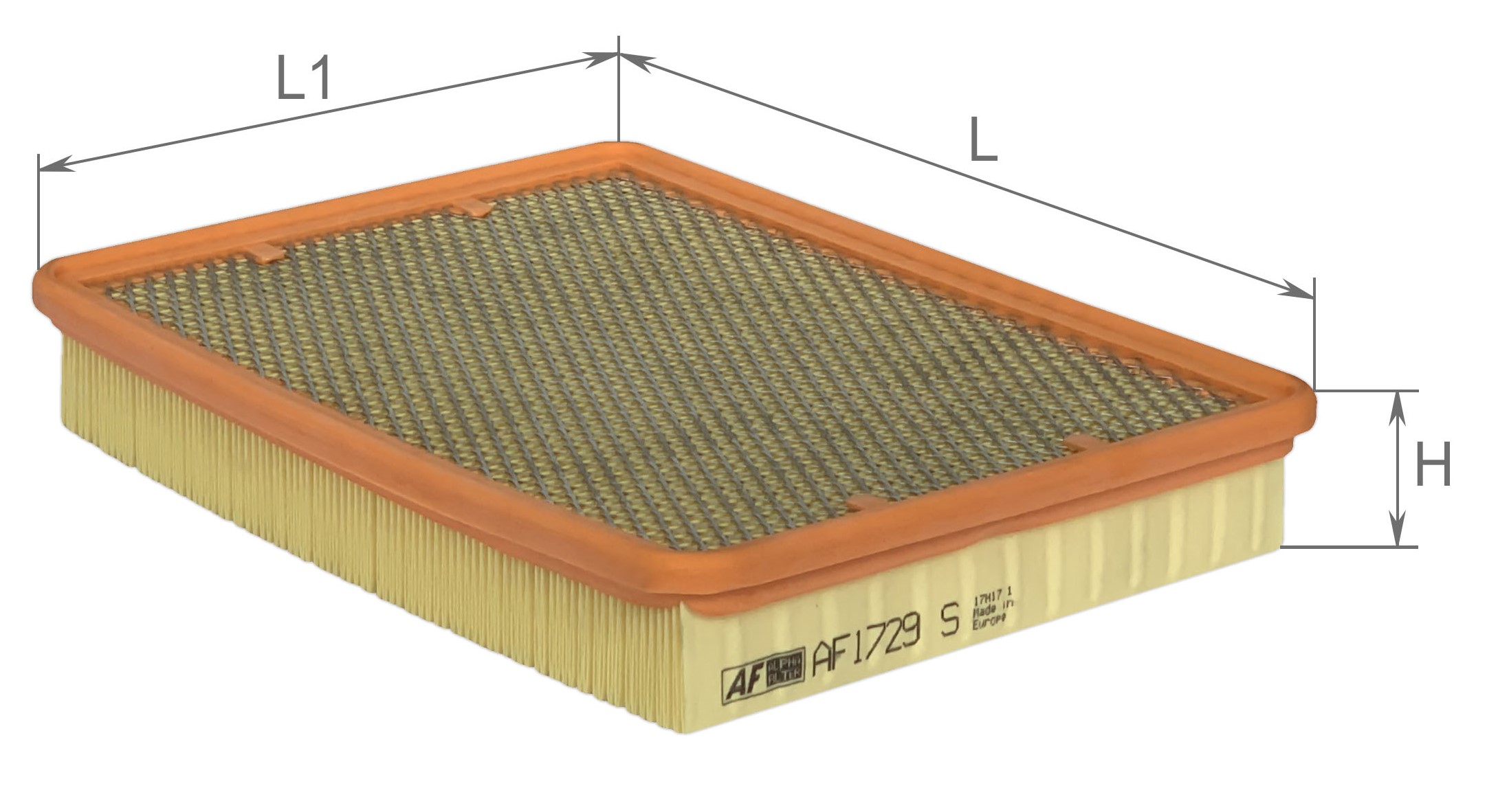 Alpha Filter AF1729S Фільтр повітряний