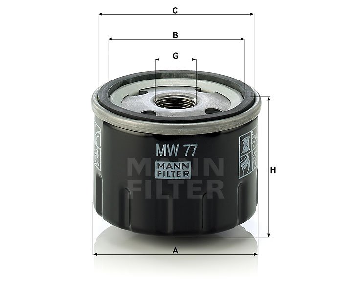 Mann-Filter MW 77 Фільтр масляний — Фото №2 Mann-Filter MW 77 Фільтр масляний — Фото №2