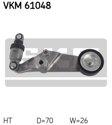 SKF VKM 61048 Ролик натяжний ременя поліклинового