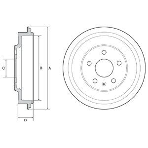 Delphi BF561 Bremstrommel