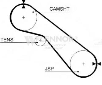 Flennor 4394V Ремінь ГРМ Flennor 4394V Ремінь ГРМ