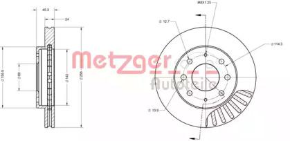Metzger 6110546 Диск гальмівний Metzger 6110546 Диск гальмівний