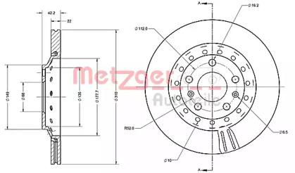 Metzger 6110588 Brake disc Metzger 6110588 Brake disc