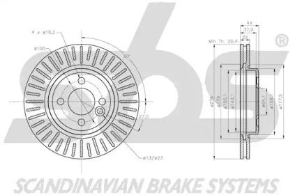 S.B.S. 1815314050 Диск гальмівний