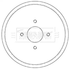 Borg & Beck BBR7252 Bremstrommel