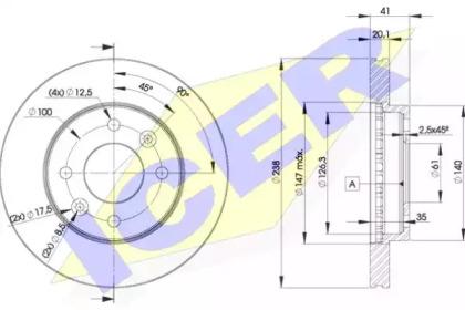 Icer 78BD6572-2 Диск гальмівний