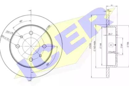 Icer 78BD7763-2 Brake disc
