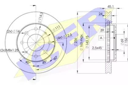 Icer 78BD8107-2 Диск гальмівний Icer 78BD8107-2 Диск гальмівний