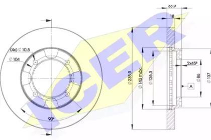 Icer 78BD8735-2 Диск гальмівний Icer 78BD8735-2 Диск гальмівний