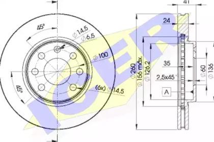 Icer 78BD9000-2 Brake disc