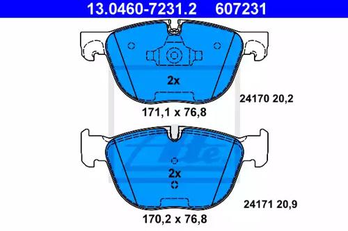 Ate 13.0460-7231.2 Brake pads Ate 13.0460-7231.2 Brake pads