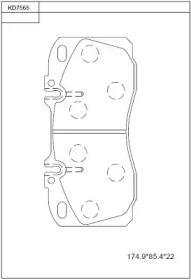 Asimco KD7565 Brake pads