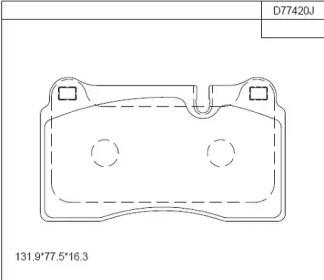 Asimco KD77420 Brake pads Asimco KD77420 Brake pads