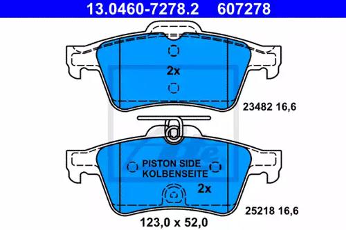 Ate 13.0460-7278.2 Brake pads