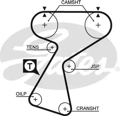 Gates 5244XS Belt timing Gates 5244XS Belt timing