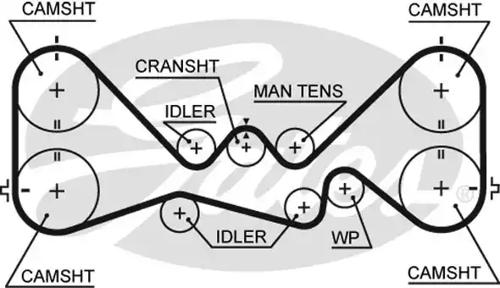 Gates 5384XS Belt timing Gates 5384XS Belt timing