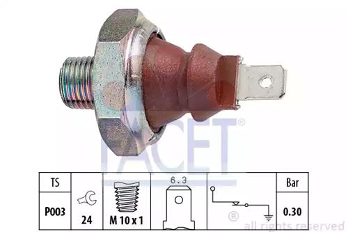 Facet 7.0007 Sensor assy oil pressure Facet 7.0007 Sensor assy oil pressure