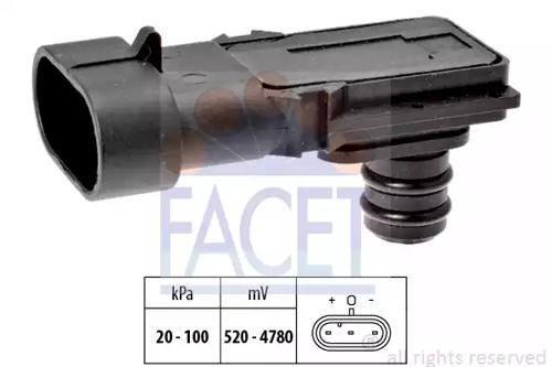 Facet 10.3023 Датчик давление во впускном газопроводе Facet 10.3023 Датчик давление во впускном газопроводе
