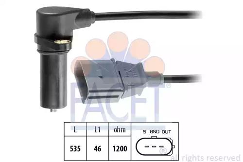 Facet 9.0391 Sensor assy crankshaft position