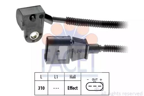 Facet 9.0456 Датчик положення колінвала Facet 9.0456 Датчик положення колінвала