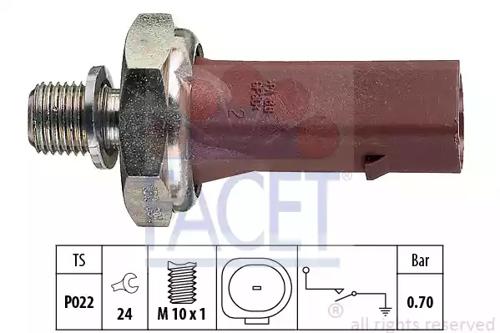 Facet 7.0132 Sensor assy oil pressure Facet 7.0132 Sensor assy oil pressure